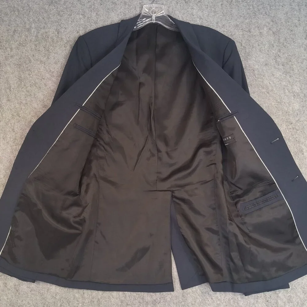 Theory Men's Blazer Suite Jacket Navy Blue Sz 36 Reg Wool Chambers Stretch $595 - Picture 11 of 14